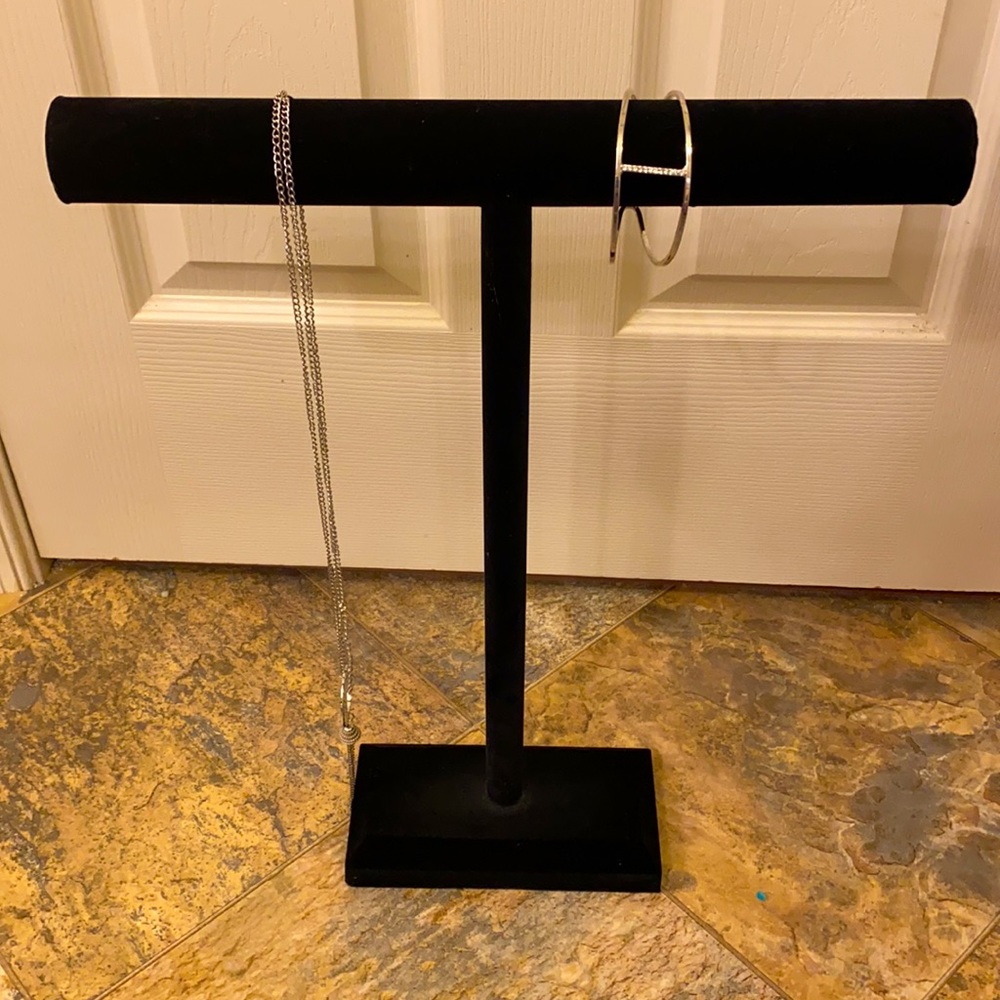 Black Velvet Jewelry Stand Display